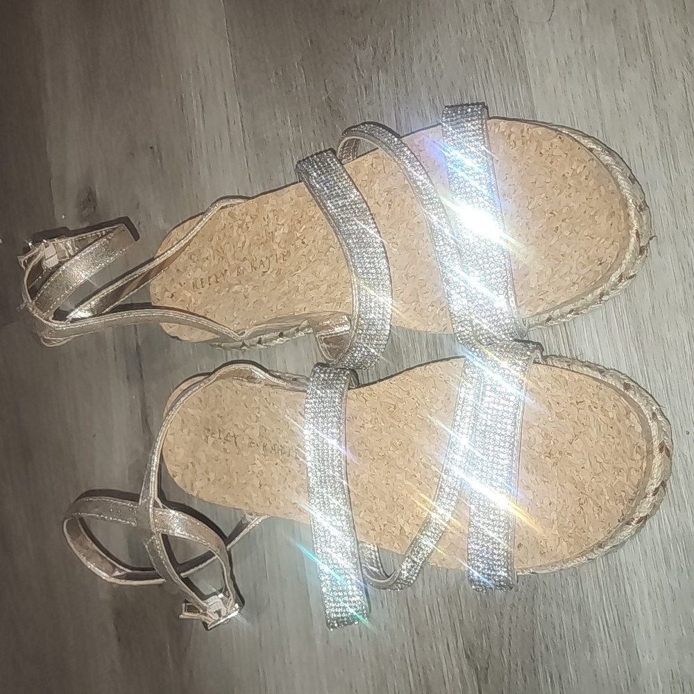 Kelly & Katie Sparkling Silver Sandals